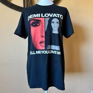 Demi Lovato 2018 Tour T Shirt Medium 'Tell Me You Love Me' w/Concert Dates &City